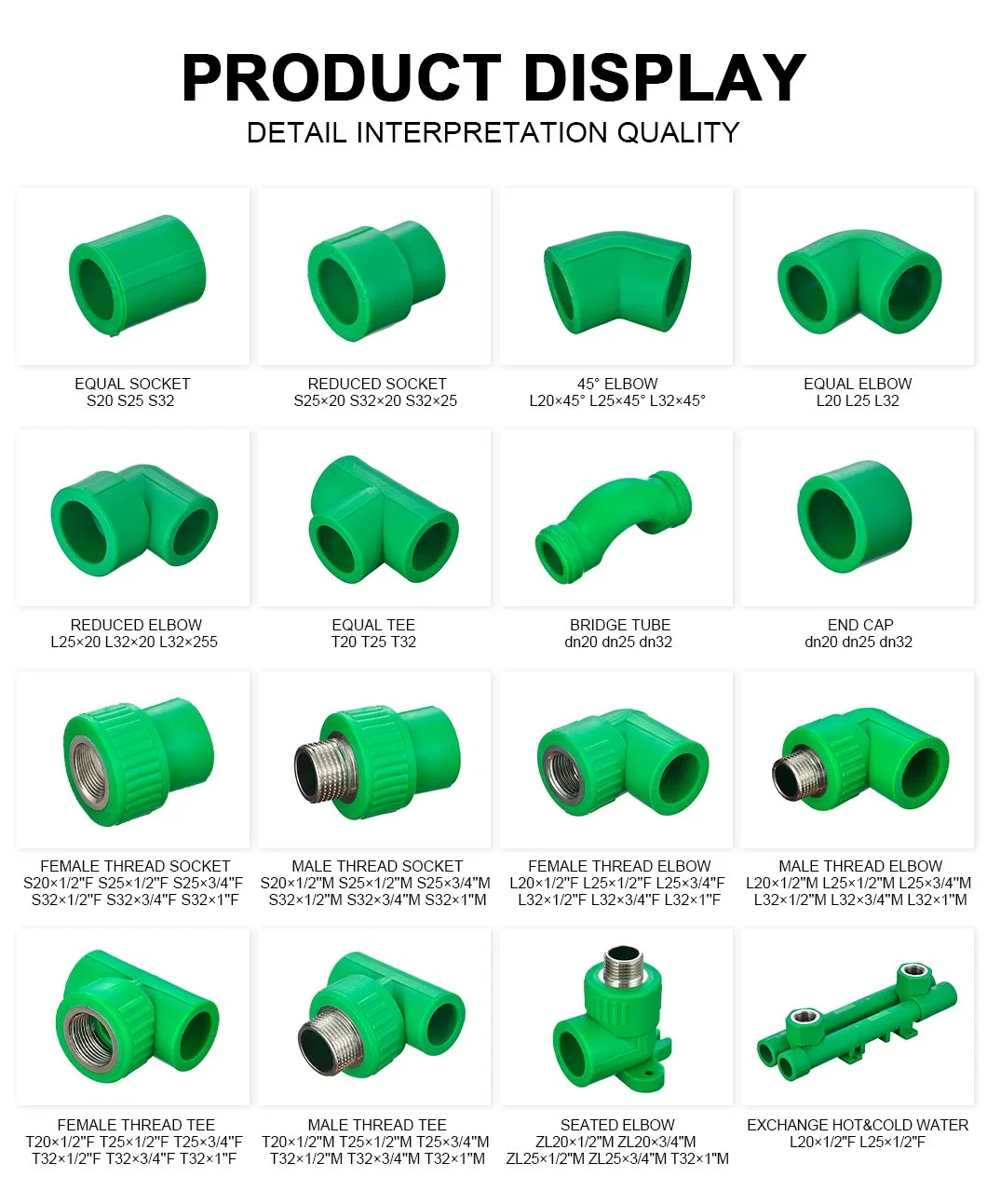 Ifan China Factory PPR Pipe Fittings for Pipe Lines Connect